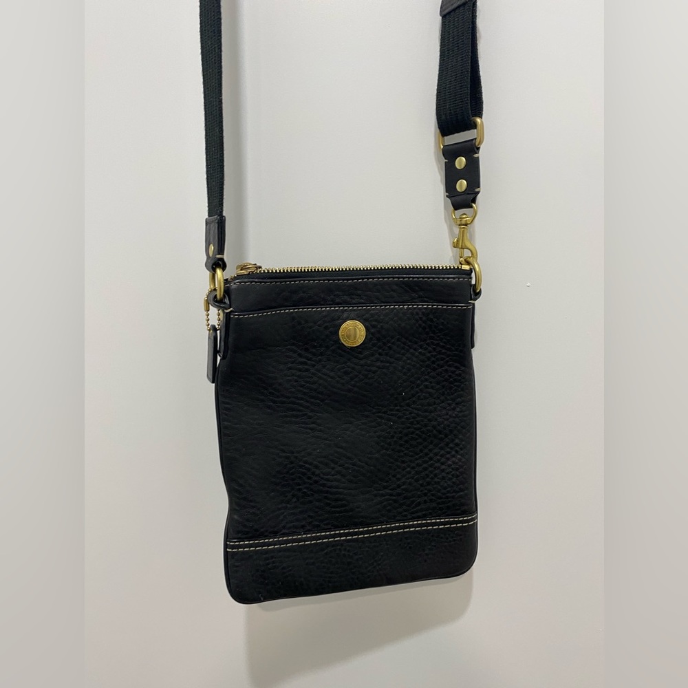 Black pebble leather Coach Crossbody